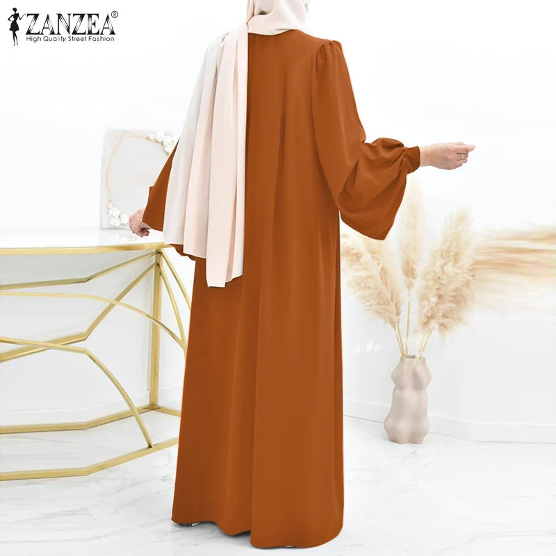 Turkey Abaya Oversize Robe Muslim Hijab Long Dress Eid Mubarek Abayas For Women Isamic Clothing Puff Sleeve Maxi Vestidos Kaftan