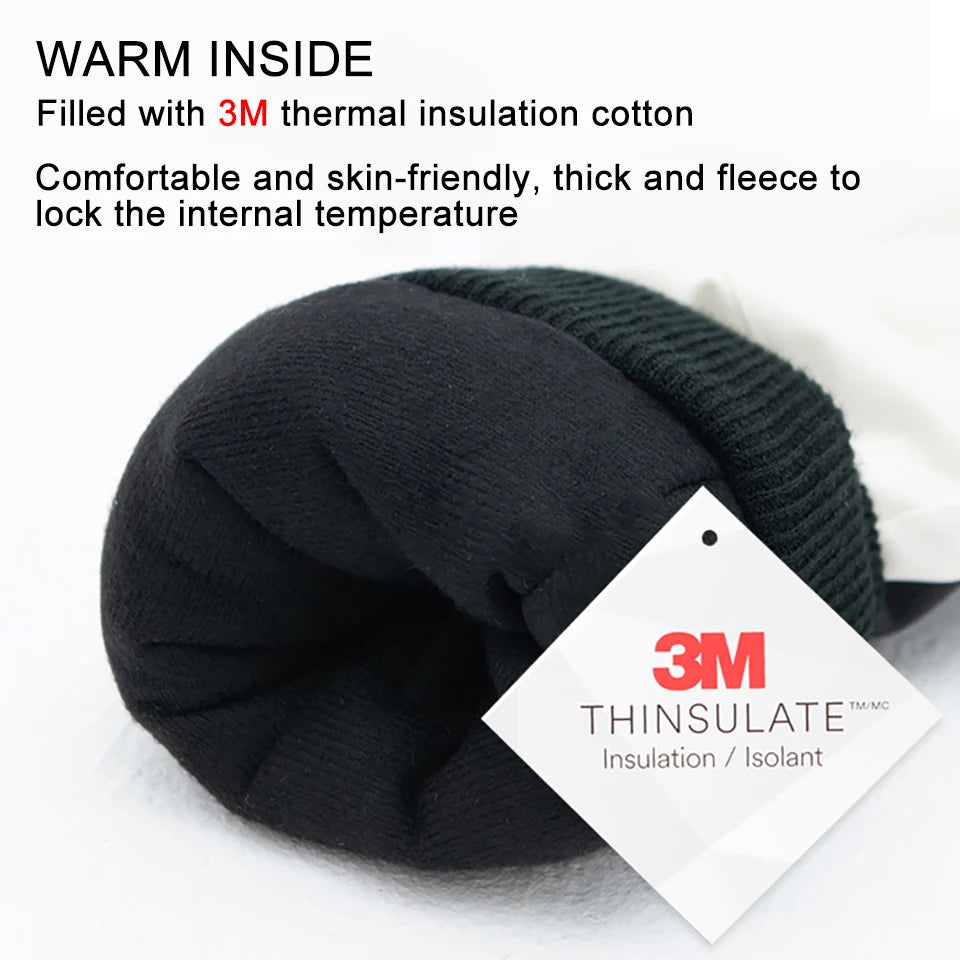 LOOGDEEL Ski Gloves Warm Winter Snowmobile Snow Snowboard Thermal Gloves Waterproof Touchscreen Function Windproof Plush Mittens