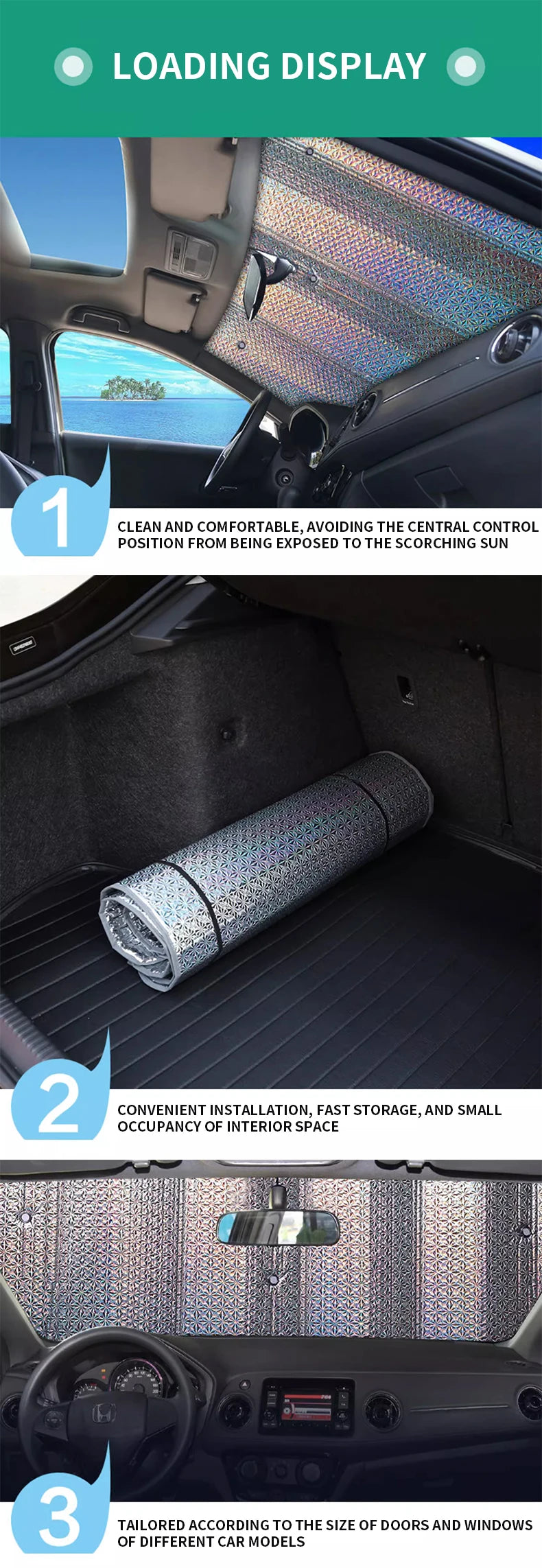 Car Sunroof Sunshade for Jeep Renegade 2015-2023 2022 2021 2020 2019 2018 Auto Roof Sunscreen Heat Insulation Cover Windscreen
