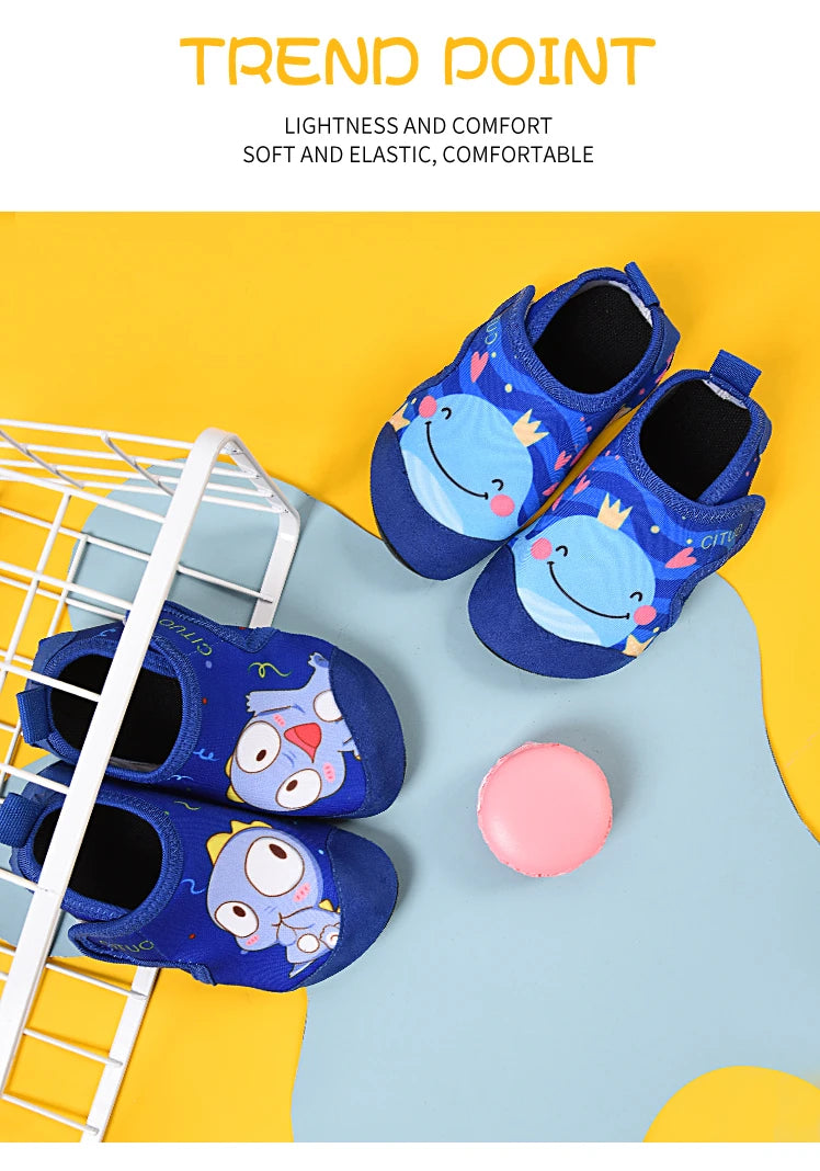 Kids Socks Shoes Children Cute Cartoon Slippers Boy Girls Indoor Shoes Soft Rubber Sole Child Floor Sneakers