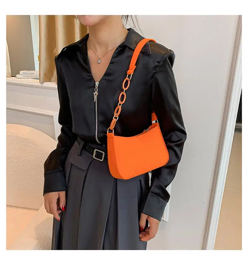 Fashion Felt Shoulder Bags For Women Women'S Subaxillary Bag Design Advanced Texture Armpit Handbags Purses Crescent Saddle Bag