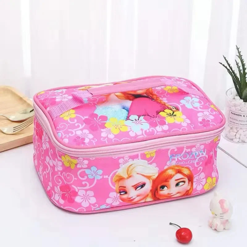 Disney cartoon frozen cars avenger Spider-Man cute lunch box bag kitty handbag Outdoor tote bag