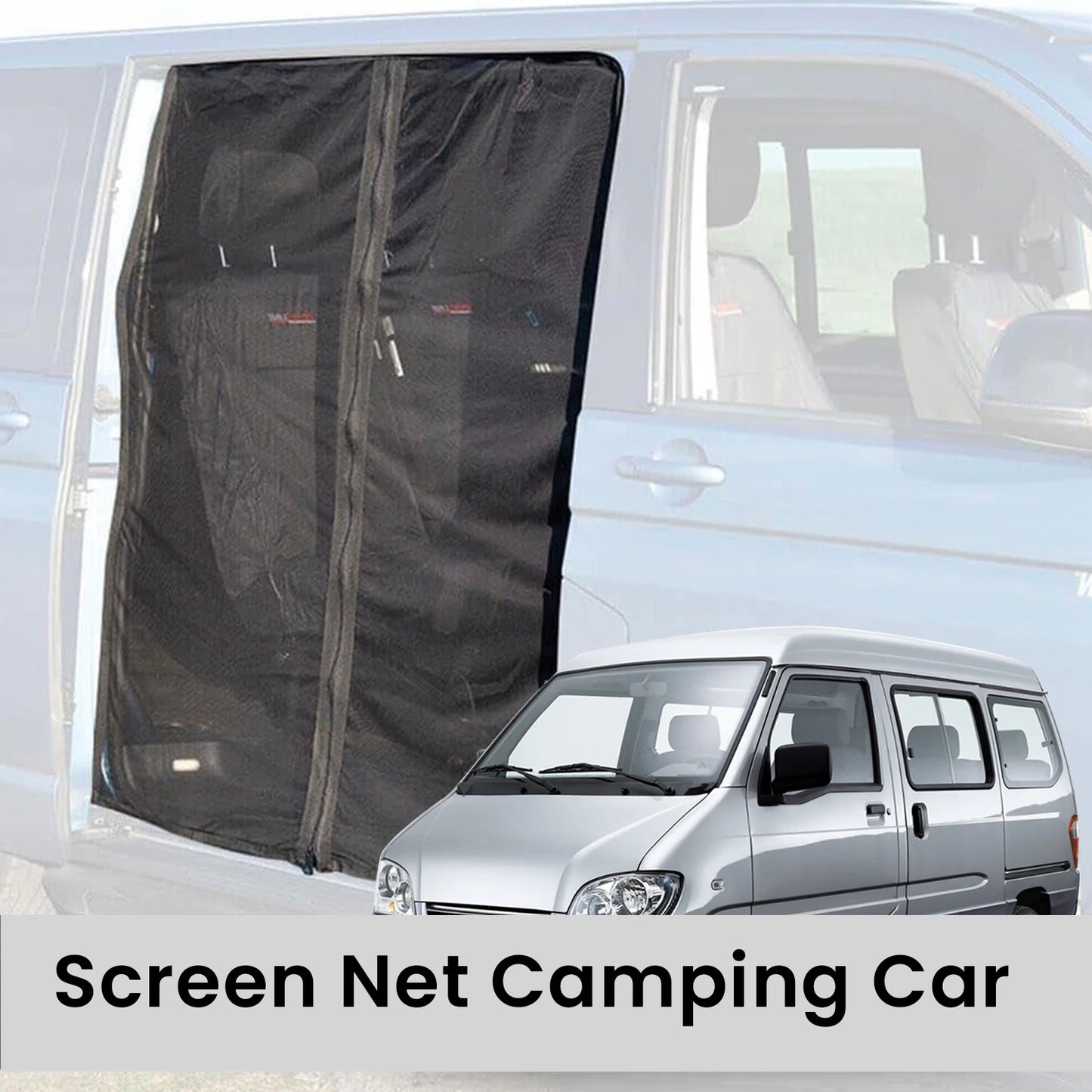 Sliding Door Magnetic Fly Screen Large Size Van Bug Screen Mesh Mosquito Net Sun Protector for Caravan Motorhome Camper SideDoor