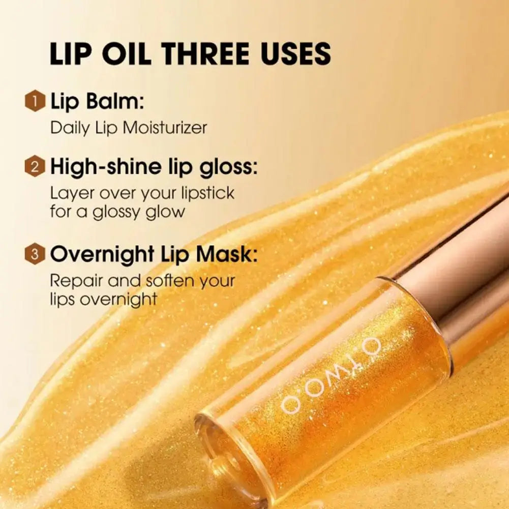Lip Oil Gloss Lip Plumper Makeup Moisturizing NonSticky Sexy Water Glossy Glitter Primer Tint Lip Balm Care Cosmetics