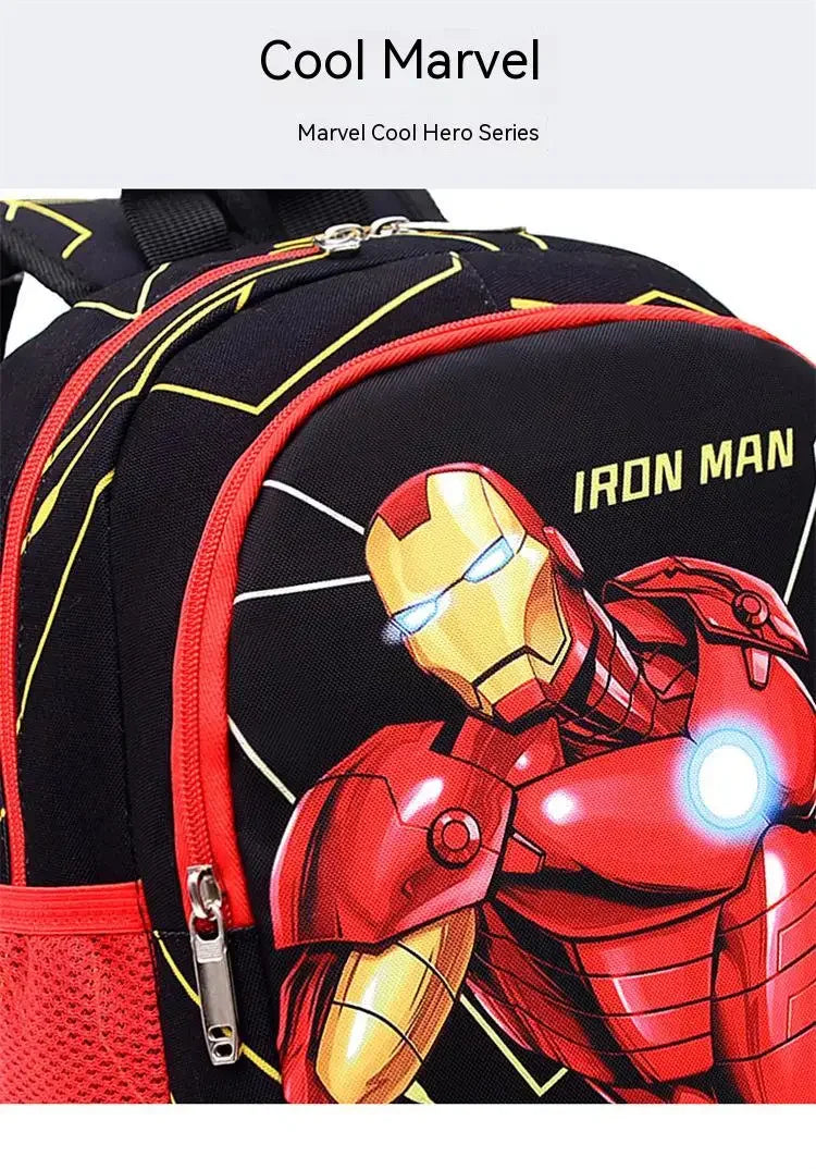 Children schoolbag spider backpack weight-reducing kindergarten Iron Man backpack cartoon large capacity boys and girls backpack