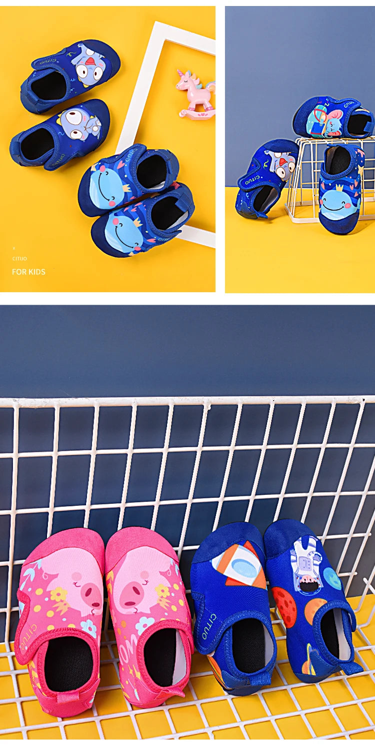 Kids Socks Shoes Children Cute Cartoon Slippers Boy Girls Indoor Shoes Soft Rubber Sole Child Floor Sneakers