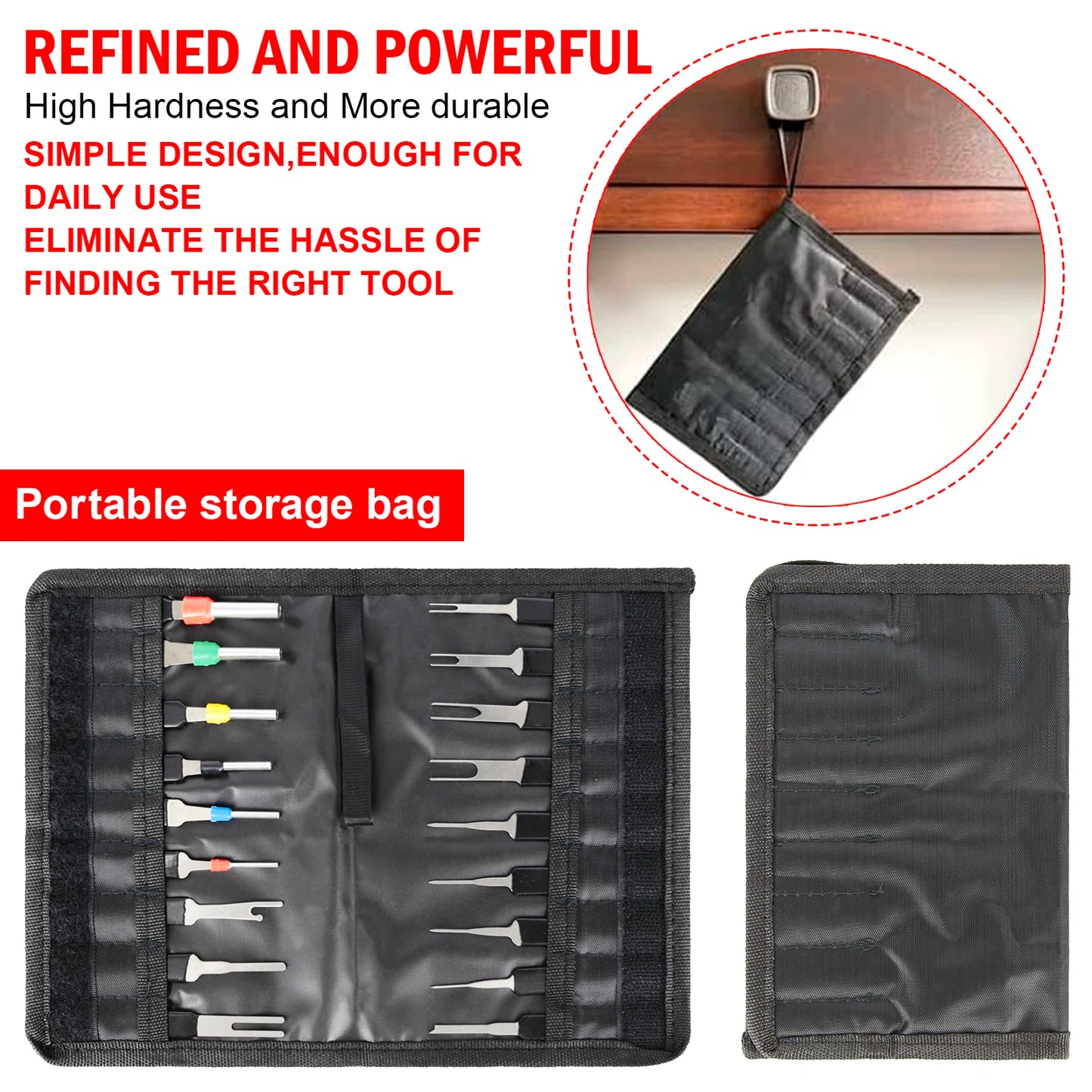 Heavy 23Pcs Car Terminal Removal Repair Tools Electrical Wiring Crimp Connector Pin Extractor Kit Keys Automotive Plug Pullers