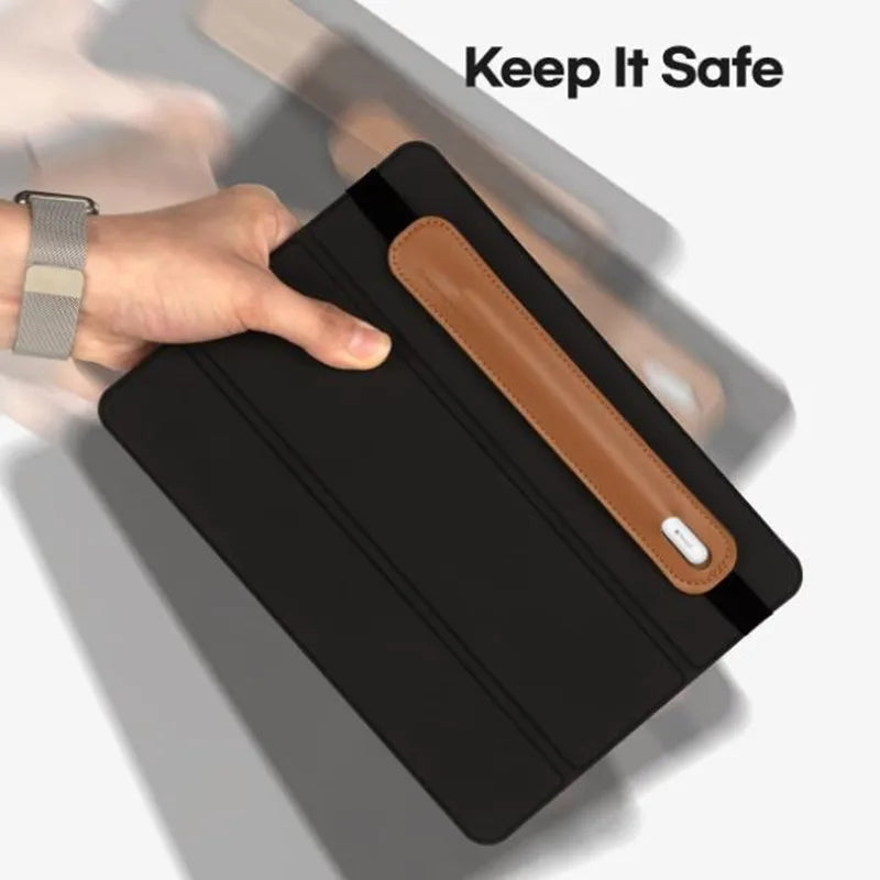 PU Leather Elastic Band Stylus Pen Sleeve Pouch for Apple Pencil Case Anti-Lost Attached Protector Bag for IPad IPencil 1 2