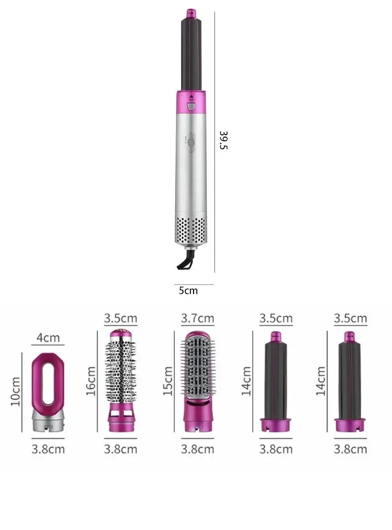 electric hair brush Hot Air Brush5in1 فرشاة شعرAutomatic Curling Iron Straight Curling Dual-use Home Appliancesفرشاة شعر لاسلكية