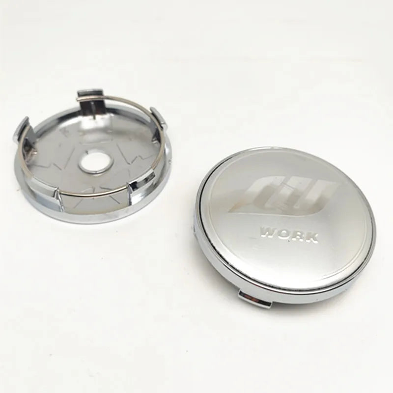 4pcs 60mm 56mm VS W Work Center Caps Car Wheel Hub Cover Emblem Badge Auto Styling
