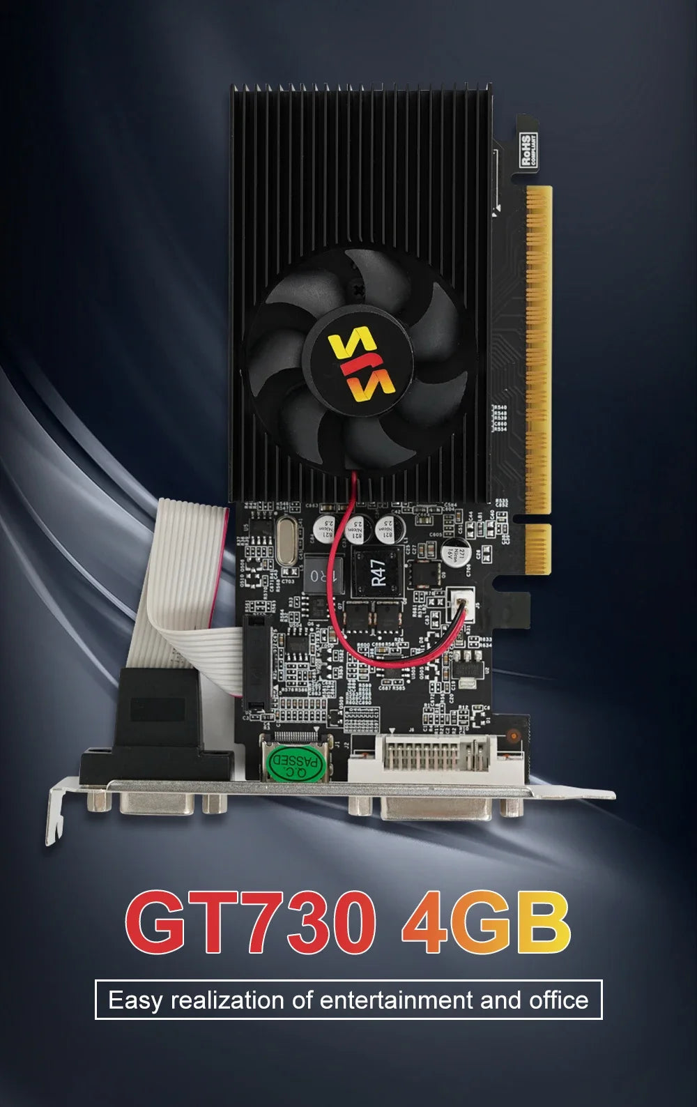 SEJISHI Video Card GeForce GT730 Display Vga Cards 2GB 4GB DDR3 128Bit Computer Graphics Card NVIDIA Game PC GT 730 HDMI DVI