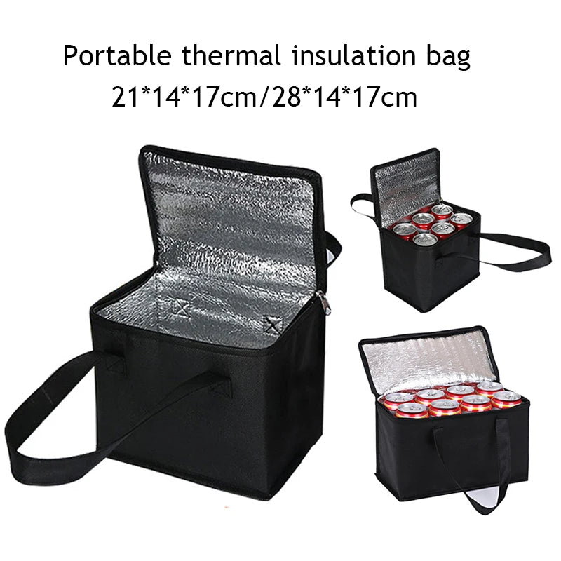 Portable Lunch Cooler Bag Folding Insulation Picnic Ice Pack Food Thermal Bag Drink Carrier Insulated Bags Food Delivery Bag