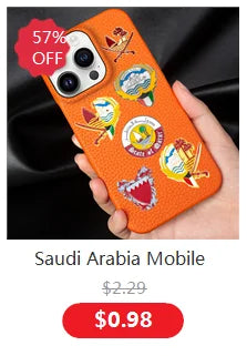 5pcs a lot Saudi Arabia Mobile Photo 3M Sticker Badge Metal Pin Broooches Pins