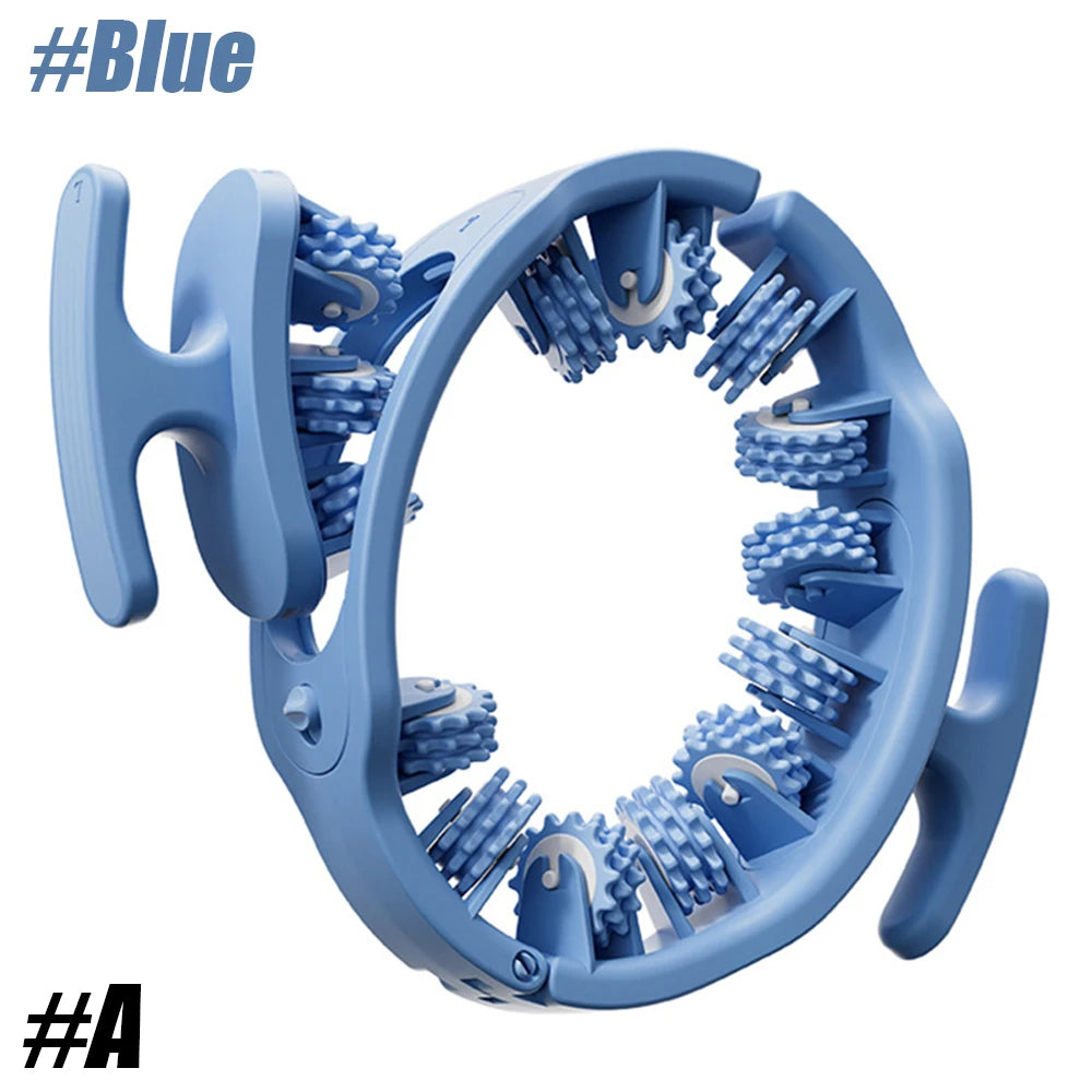 Round Ring Leg Massager Anticellulite 14 Wheels Full-coverage for Neck Shoulder Abdominal Muscle Massage Roller Body Slimming