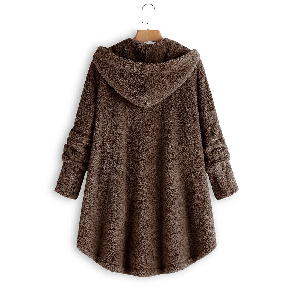 Hooded Coat for Women Clothing 2023 Autumn Winter Overcoat Ladies Solid Fashion Korean Black Outerwear Elegant Female Y2K Jacket