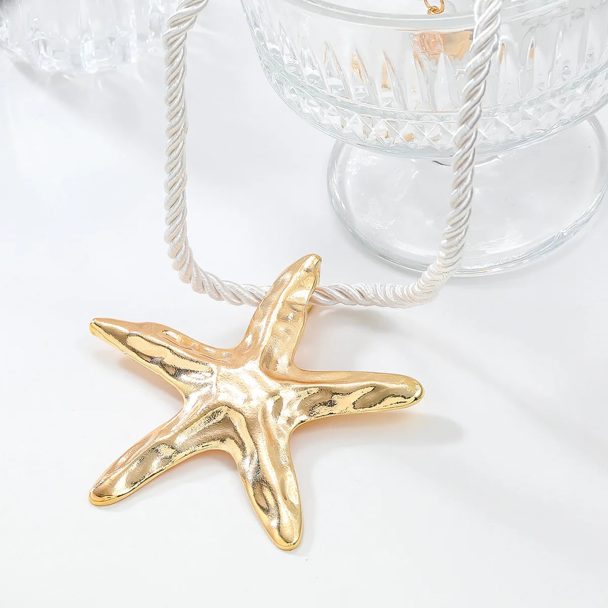 2024 New Starfish Pendant Necklace for Women Boho Summer Beach Party Accessories Vintage Metal Star Choker Neck Jewelry Gifts