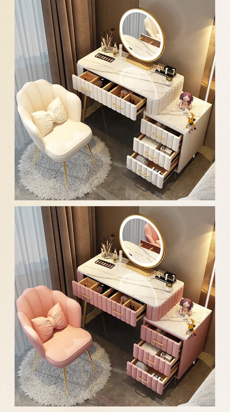 Items Makeup Dressing Table Box Container Drawer Nordic Organizer Dressing Table Mirrors Woman Coiffeuse Dressers For Bedroom