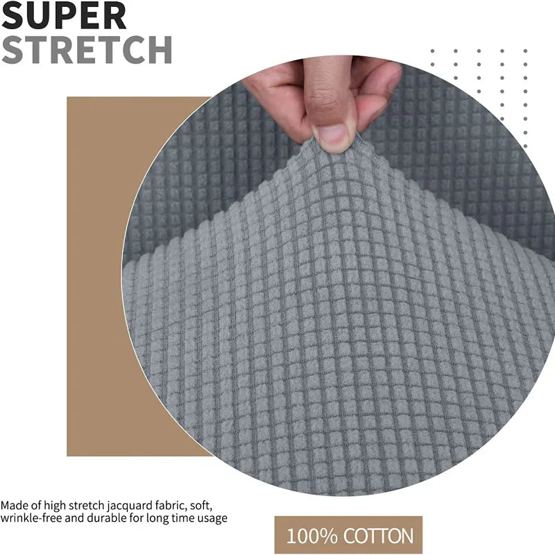 Spandex Dining Room Chairs Cover Jacquard Waterproof Cover For Chairs Washable Parsons Adjustable Seat Covers 2 4 6Set