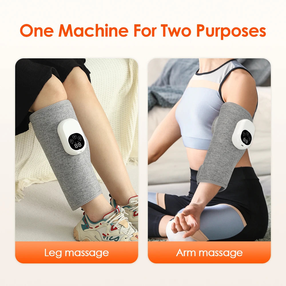 Electric Air Pressure Calf Massager Wireless Airbag Kneading Heating Foot Calf Muscle Massage Relaxation Blood Circulation