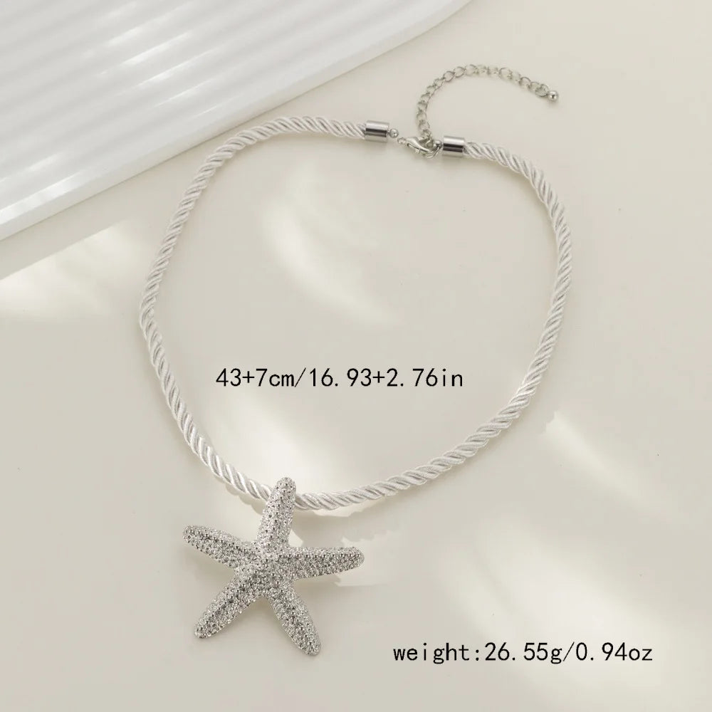 Fashionable Personalized Star Pendant Necklace For Women Niche Light Luxury Women's Starfish Necklace Jewelry Wholesale