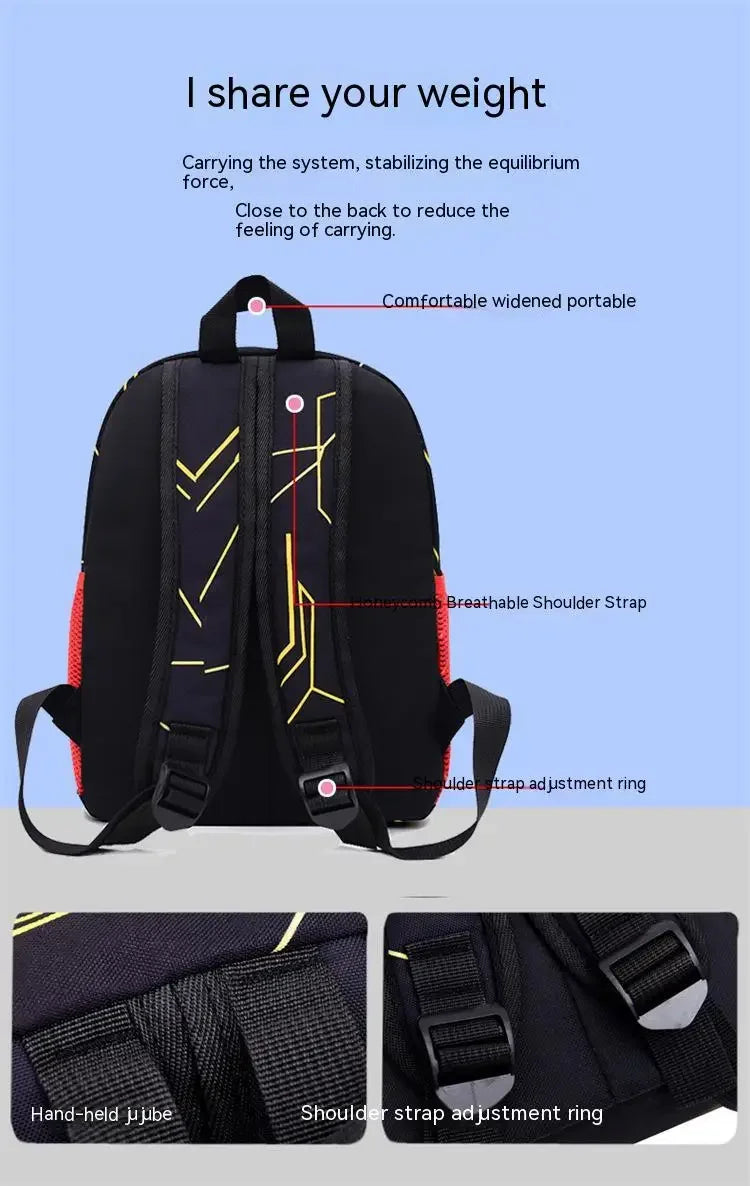 Children schoolbag spider backpack weight-reducing kindergarten Iron Man backpack cartoon large capacity boys and girls backpack