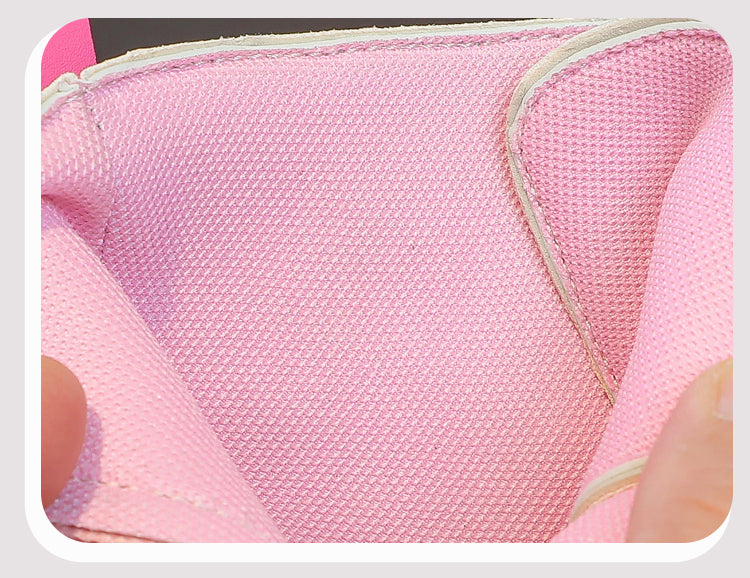 Girls Boots Kids Fashion Rubber Boots Cool Girl Autumn and Winter Cotton Soft Sole Pink with Love Side Zip Princess Round-toe PU