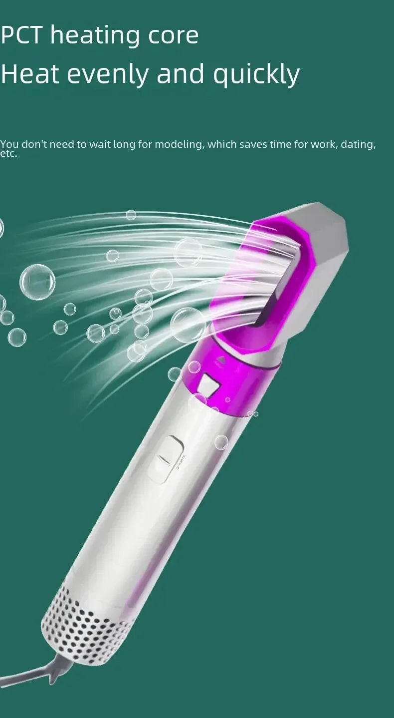 electric hair brush Hot Air Brush5in1 فرشاة شعرAutomatic Curling Iron Straight Curling Dual-use Home Appliancesفرشاة شعر لاسلكية