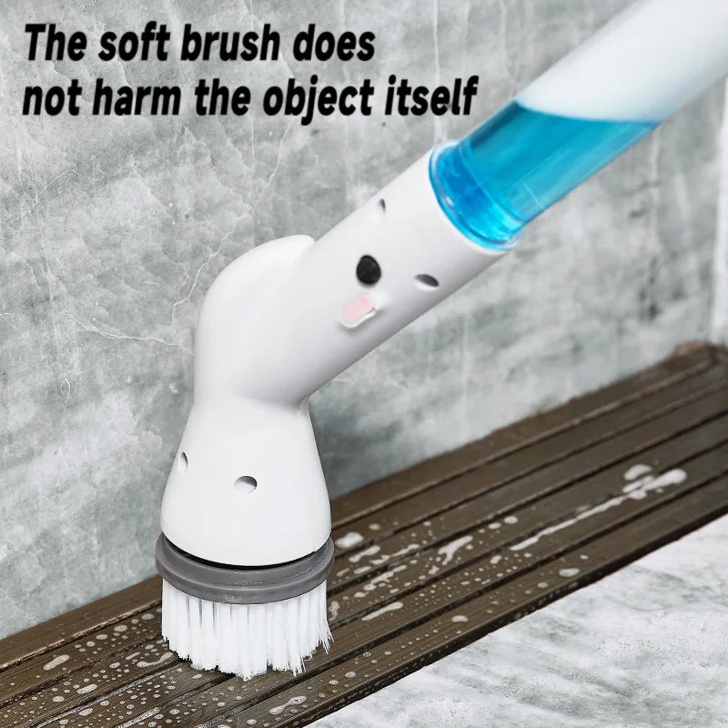 Electric Multipurpose Cleaning Brush Kitchen Gadgets Hair Brushes Bathroom Broom Toilet Household Cordless Spin Scrubber Mops