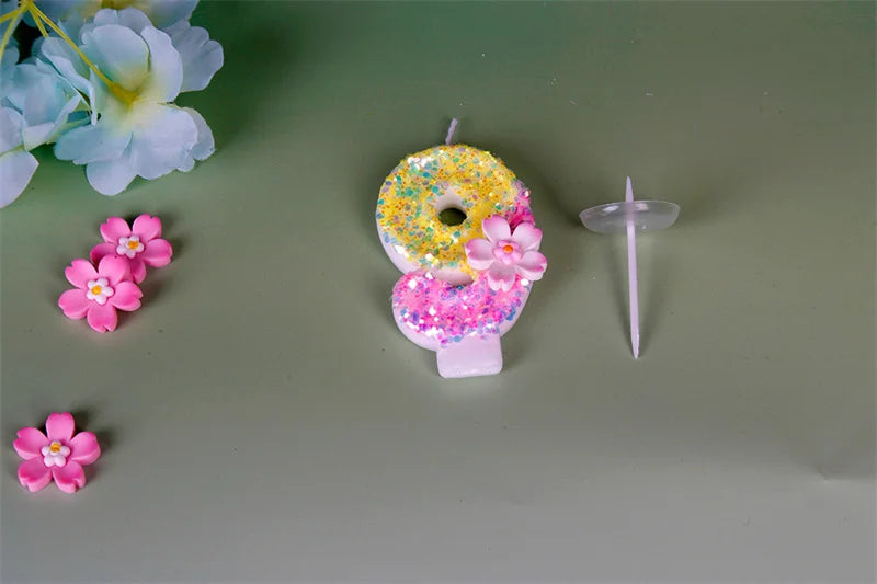 Flower Housewarming Gift Birthday Mini Girl Number Candle Child Cake Decoration Girl Party Supplies Folk Day Votive Candles