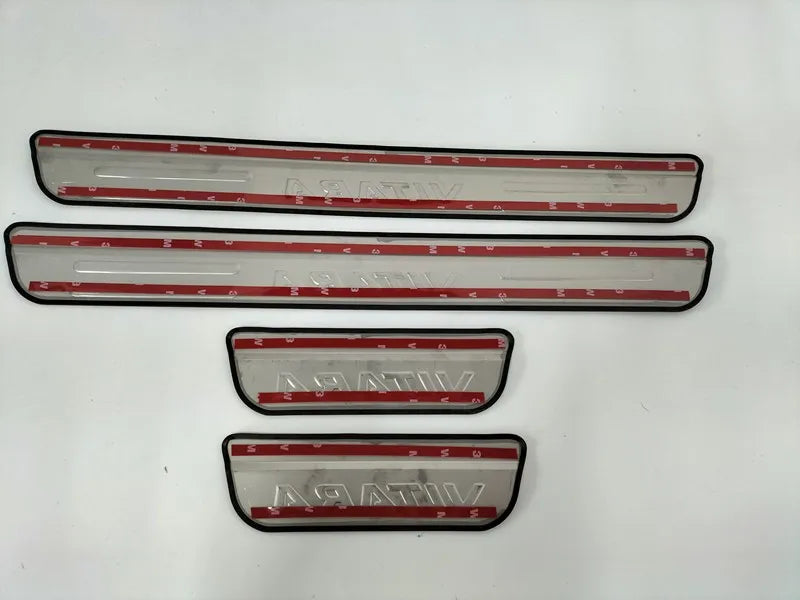 4Pcs/Lot Auto Stainless Steel Scuff Plate Decoration Cover Door Sill Pedal For 2015-2021 Suzuki VITARA LY Car Accessories