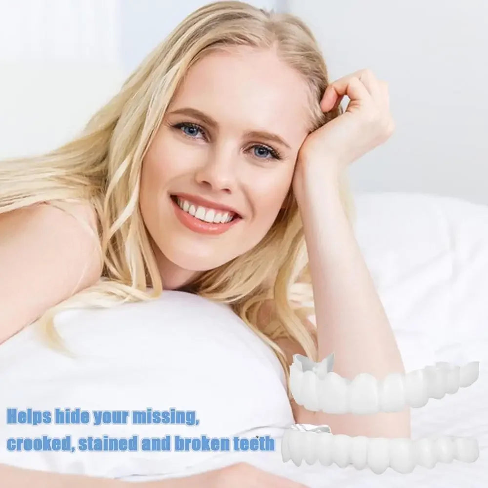 Sdatter Snap On Teeth Veneers Dentures For Men And Women Cover The Teeth Instant Confident Smile Temporary Teeth Oral Hygiene To