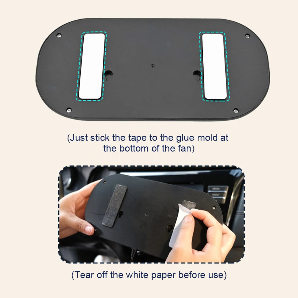 5/12/24V Car Fan Cooling Car Fan Dual Head Usb Car Fan 2 Speeds Adjustable for Auto Cooler Air Fan Car Accessories Fan