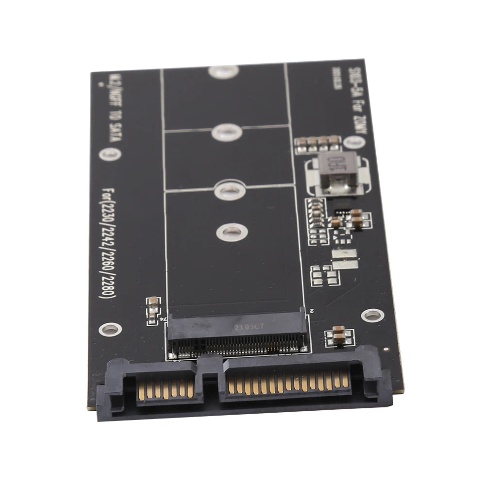 B Key M.2 NGFF SSD to 2.5" SATA 3.0 Converter Adapter Card 2230 2242 2260 2280 for Windows2000/XP/7/8/10 Vista Linux MAC