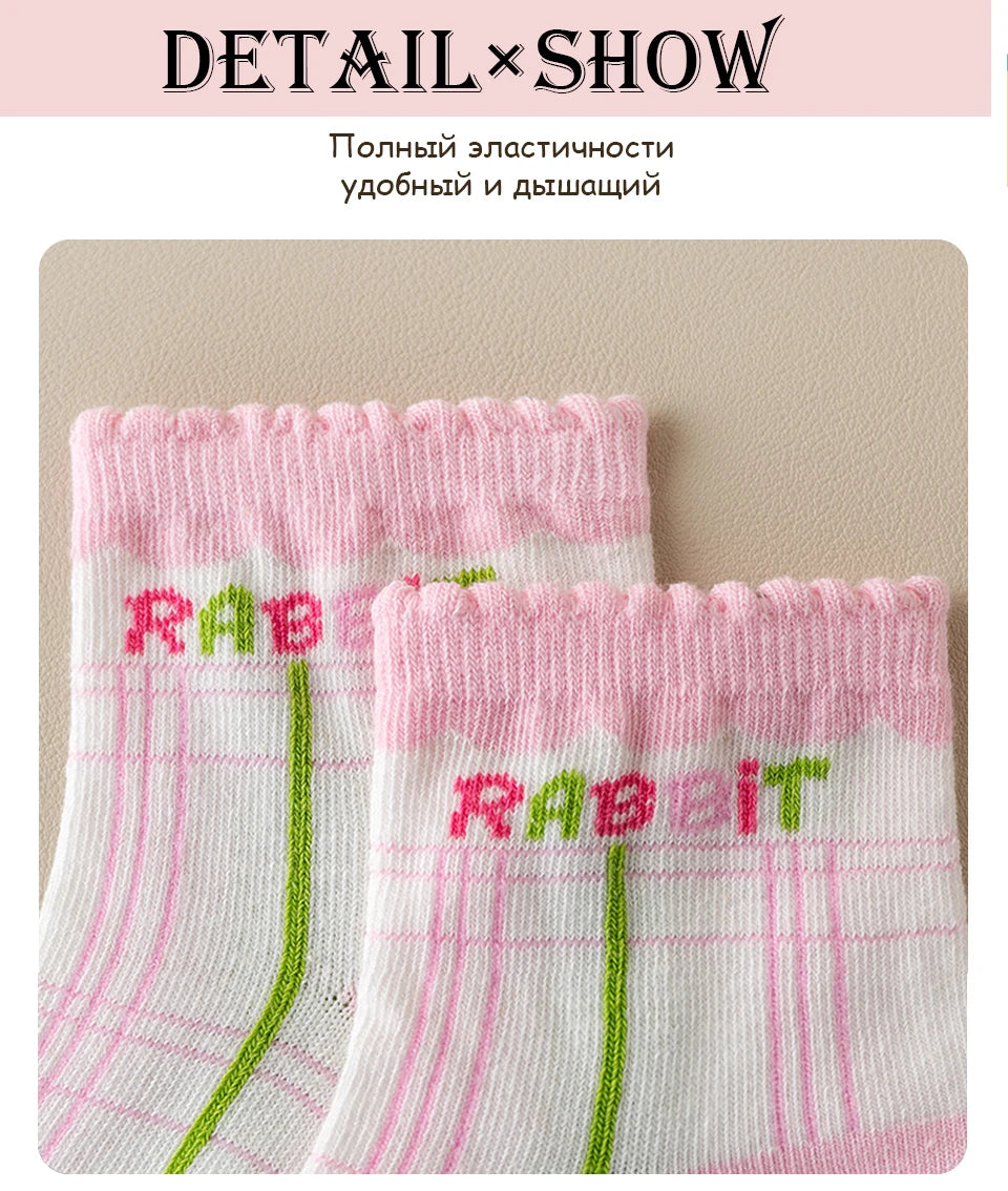 5Pairs Children's socks animal Print Comfortable Breathable Casual Soft Kids Socks thin socks for children носки летние детские