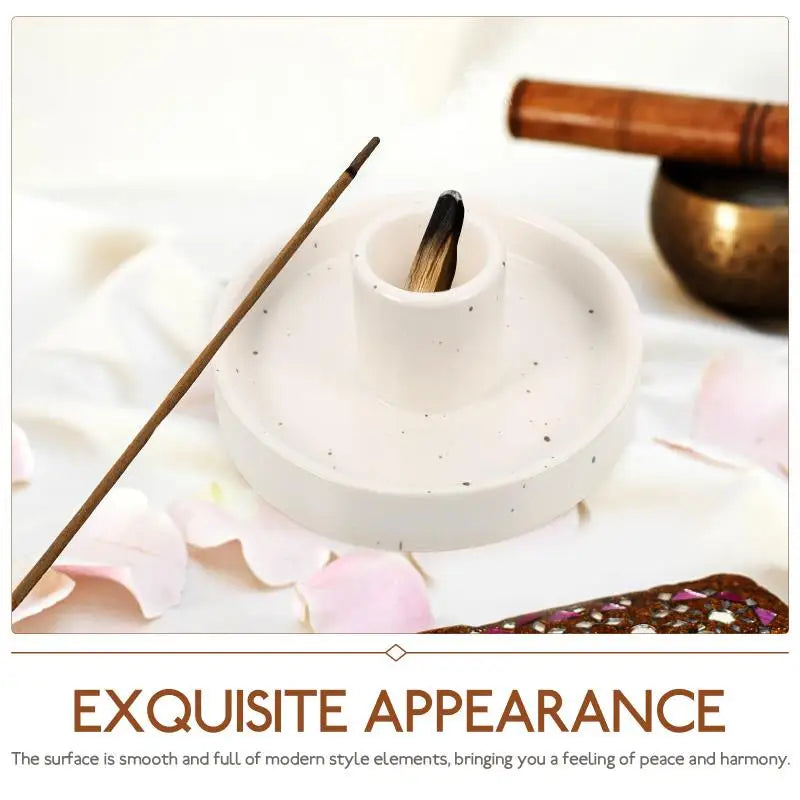 Cone Holder Stand Holy Wood Bracket Table Ceramic Decorate White Natural Wooden Sticks Burner Palo santo