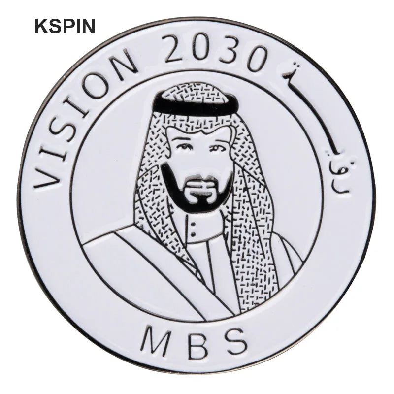 5pcs a lot Saudi Arabia Mobile Photo 3M Sticker Badge Metal Pin Broooches Pins
