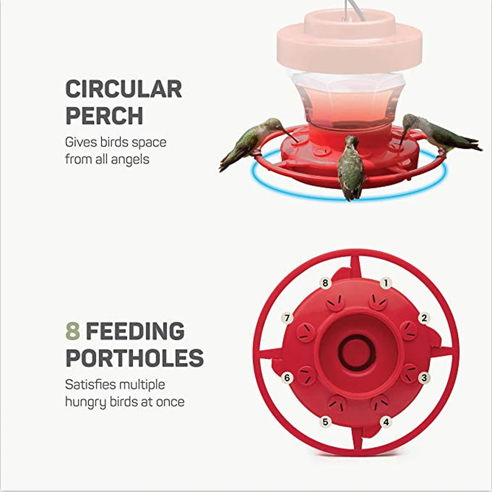 Outdoor Bird Feeder Detachable Hummingbird Feeder With 8 Feeding Ports Water Feeding Device Birdcage Style Bird Feeder drop ship