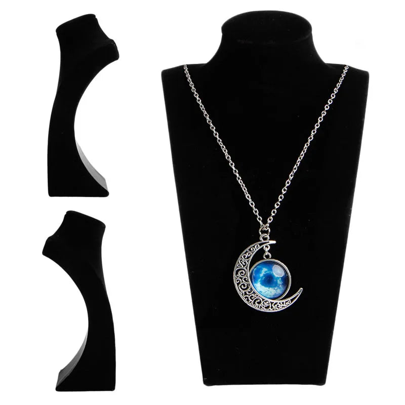 Faux Leather Mannequin Jewelry Necklace Display Holder Neck Bust Stand Showcase Show Decorate Hot