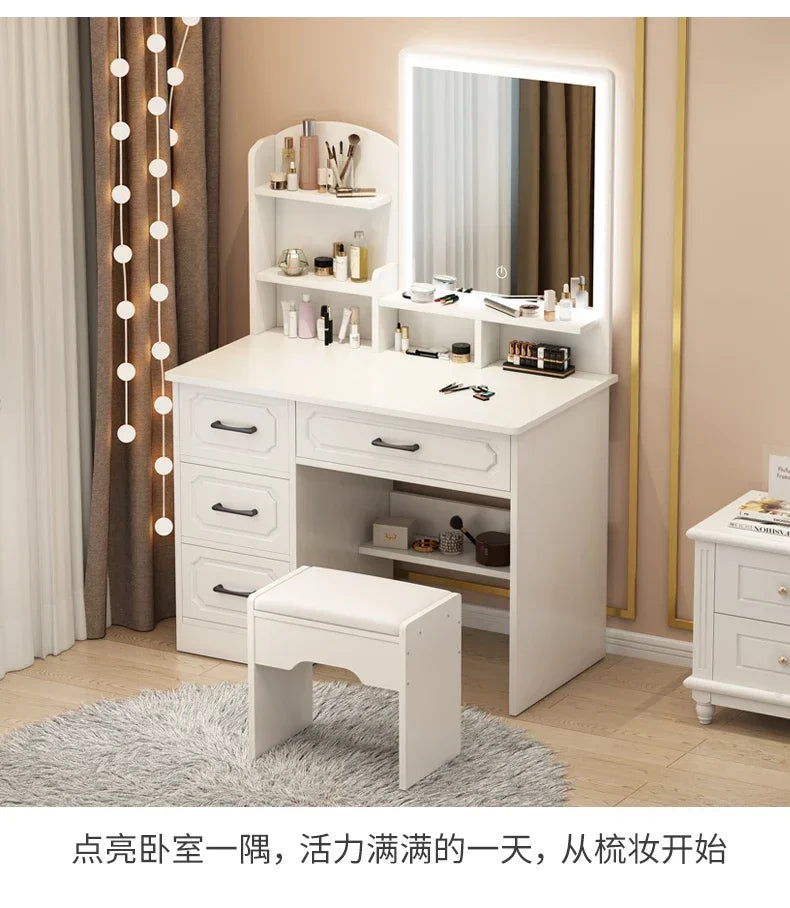 Drawer Dresser Cabinet Dressing Table Girl Handles Storage Vanity Chair Dressing Table High End Coiffeuse Bedroom Furniture