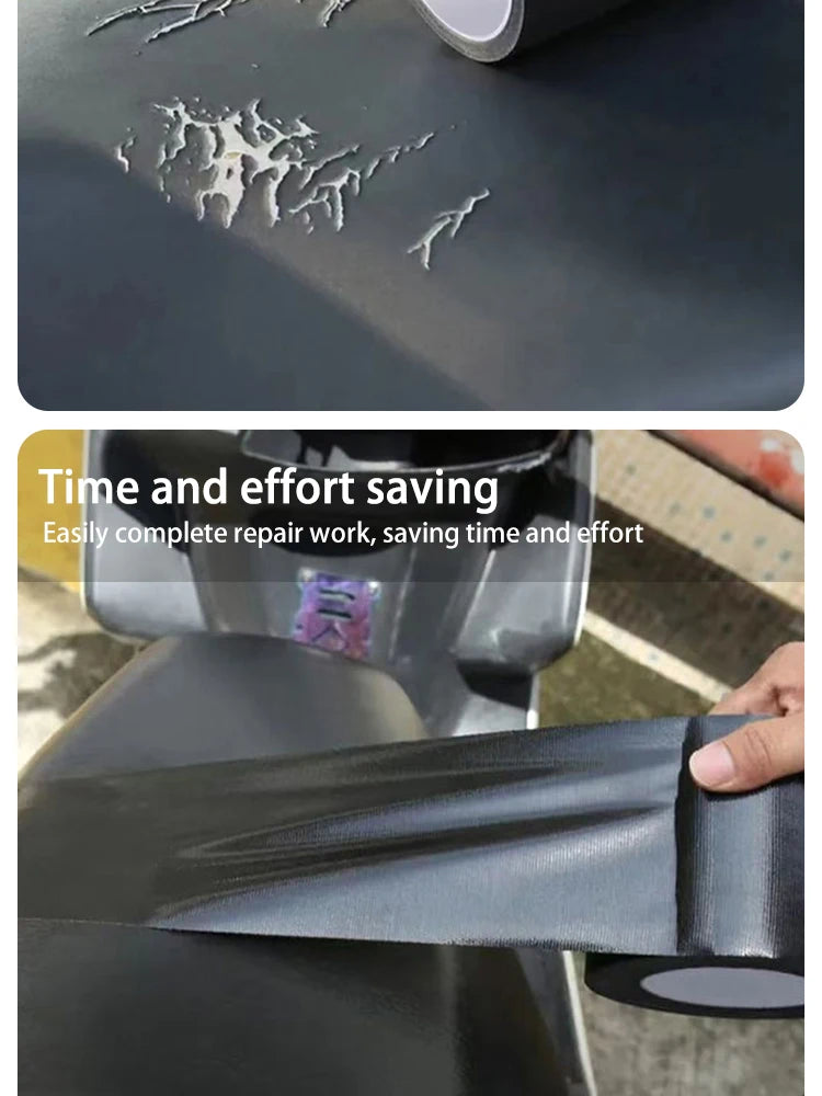Cloth Base Tape High Viscosity Multifunctional Seat Cushion Sofa Chair Black Leather Repair Waterproof Tape