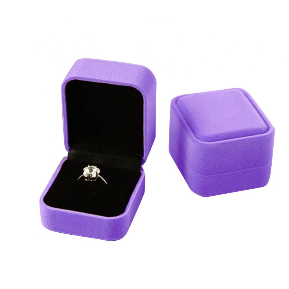 Rings Box Velvet Jewelry Box Display Holder Ring Earrings Necklace Bracelet Soft Organizer Case Wedding Jewelry Packaging Box