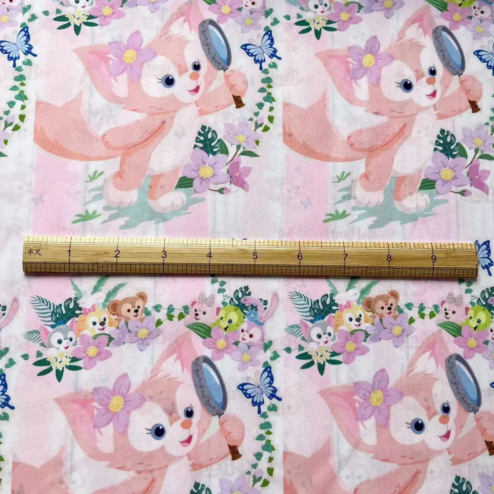disney fabric 140x50CM Cartoon cotton fabric Patchwork Tissue Kid Home Textile Sewing Doll Dress Curtain Polyester cotton Fabric