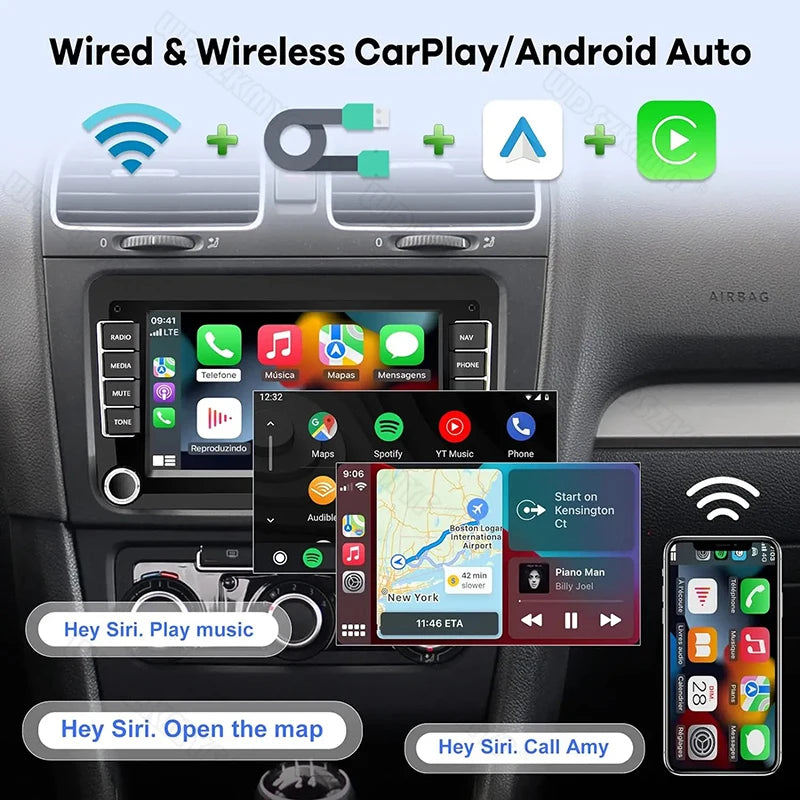 Android 13 Car Radio Carpaly For VW Volkswagen Golf 5 6 Touran Passat B6 Jetta MK5 Autoradio Multimedia Player Smart car systems