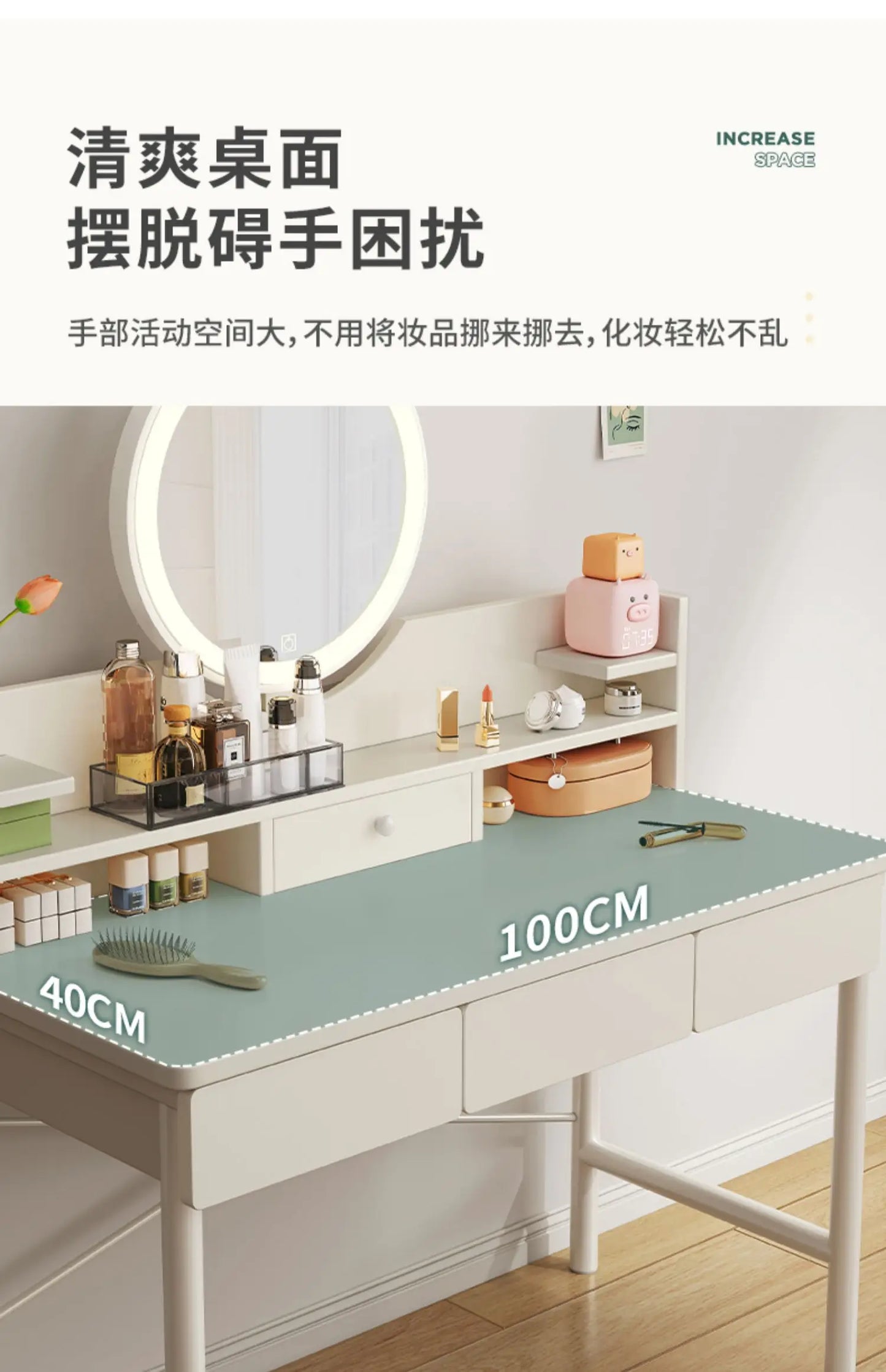 Storage Lacquer Dressing Table Container Items Cabinet Classic Dressing Table Girl Organizers Mdf Penteadeira Dressers Bedroom