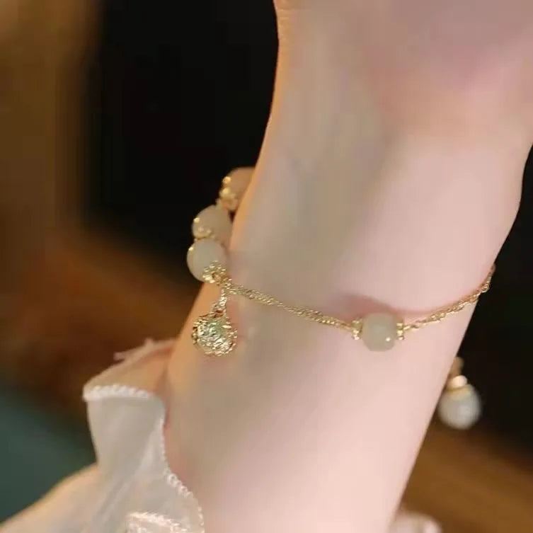 Gold Color Bracelet Set of Four Stainless Steel Sequins Rhinestone Bracelet Combination for Women Chain Bracelet Jewelry Gifts