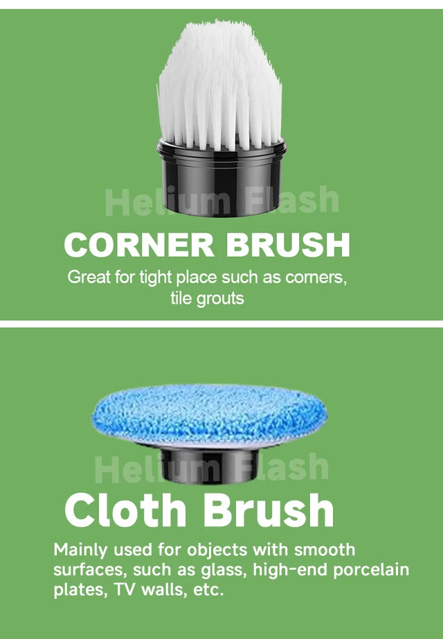 Electric Multipurpose Cleaning Brush Kitchen Gadgets Hair Brushes Bathroom Broom Toilet Household Cordless Spin Scrubber Mops