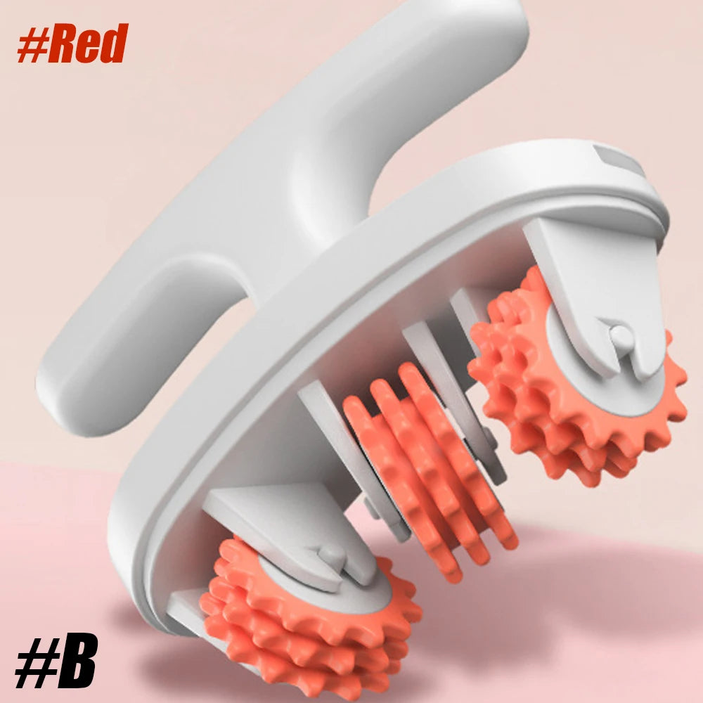 Round Ring Leg Massager Anticellulite 14 Wheels Full-coverage for Neck Shoulder Abdominal Muscle Massage Roller Body Slimming