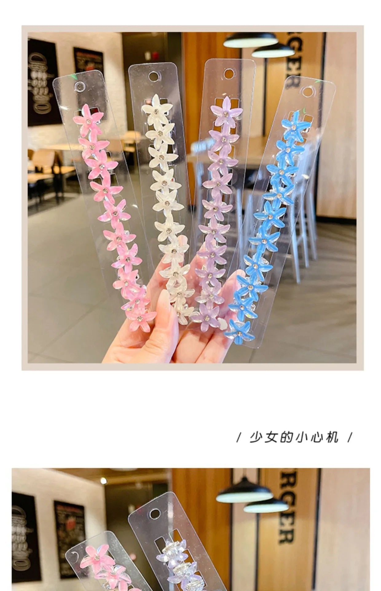 Cute Little Flower Mini Hairpin for Girls Sweet Temperament for Children Simple Braided Hair Ponytail Side Clip Hair Ornament