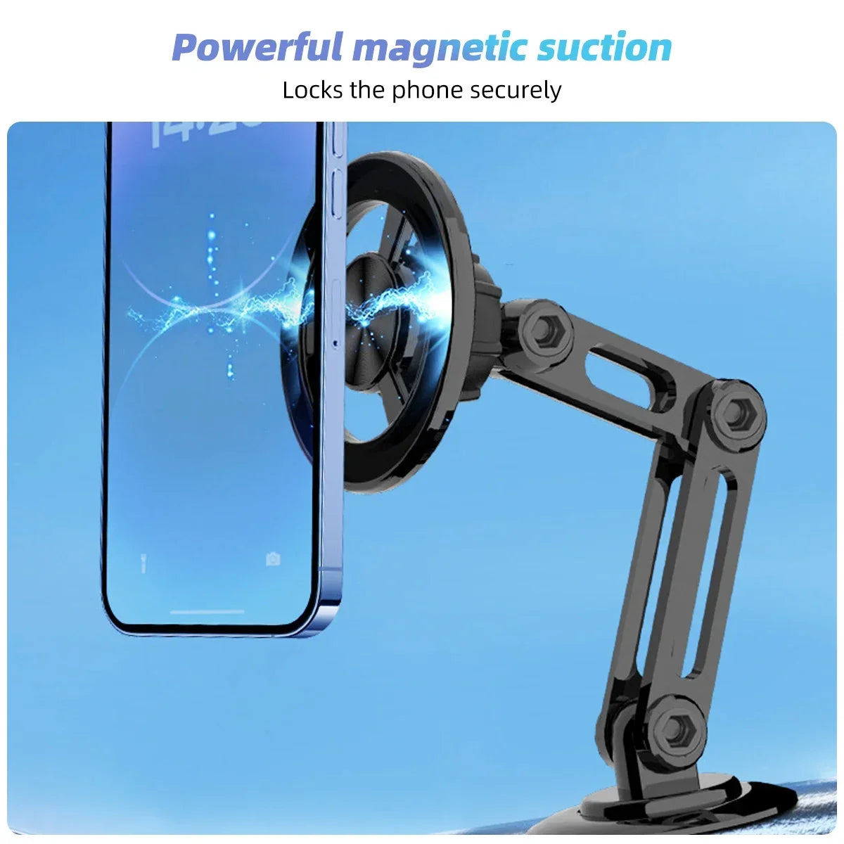720 Rotate Metal Magnetic Car Phone Holder Foldable Magsafe Phone Stand Air Vent Magnet Mount GPS Support For All Phones