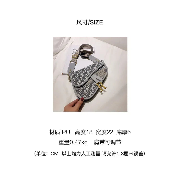 Bag women 2023 new retro women's bag single shoulder hand crossbody small bag fashion foreign underarm saddle bag